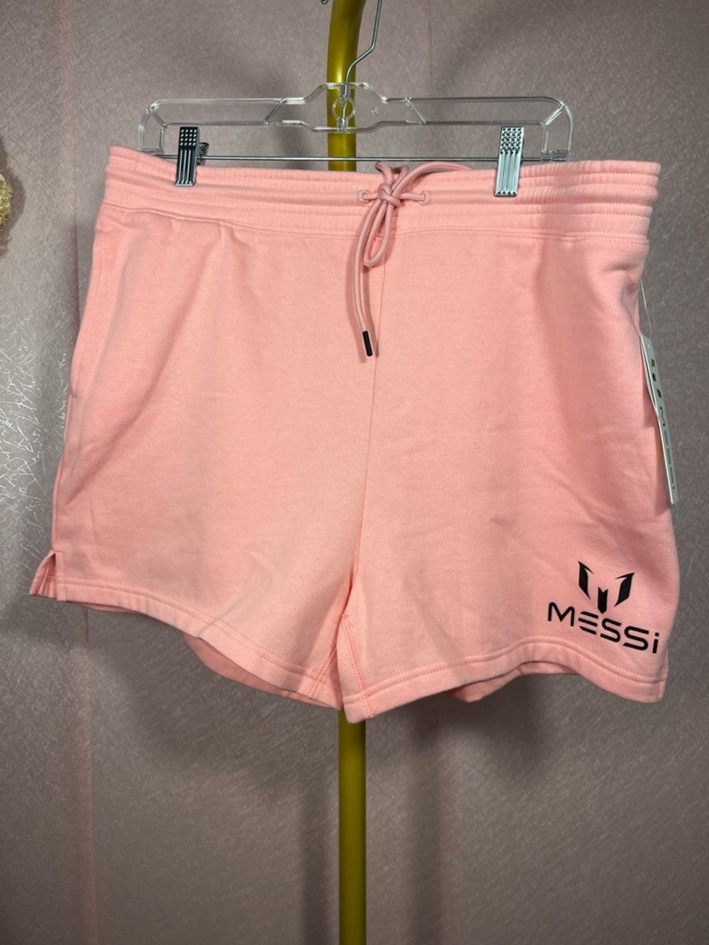 Messi Women's Light Pink Athletic Drawstring Shorts